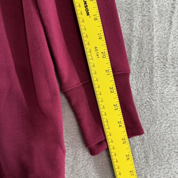 Athleta Cardigan Women M Burgundy Pranayama Restore Wrap Open Front Ultra Soft - Picture 13 of 16